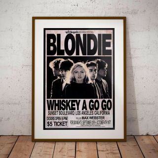 Blondie 1977 Early Concert Three Print Options Or Framed Poster Exclusive