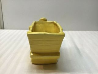Vintage McCoy Art Pottery Yellow Pelican Pulling Cart Planter - Early 1940 ' s 6