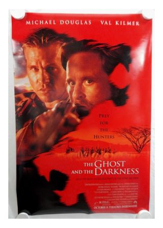 1996 The Ghost And The Darkness Two Sided Advance Movie Theater Poster