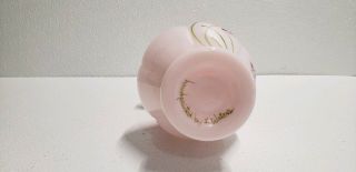 Fenton Hand painted Pink Peony and Calla Lilly Signed Vase 8 1/2 8