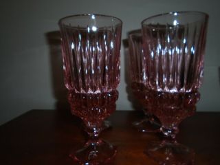 Fostoria Pink Heritage Iced Tea Water Goblets Set Of 4 Euc