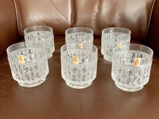 Nachtmann Bleikristall 24 Lead Crystal Cut Etched Punch Whisky Glasses - 6