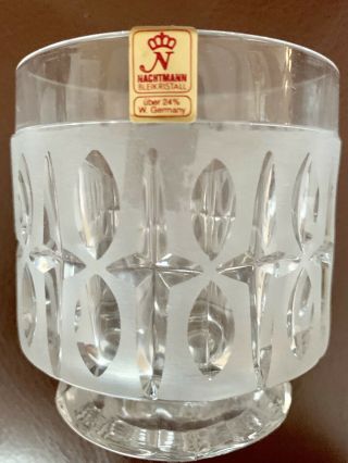 Nachtmann Bleikristall 24 Lead Crystal Cut Etched Punch Whisky Glasses - 6 5