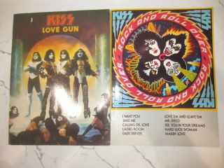 Kiss Song Lyric Books Sheet Music 1977 Rock And Roll Over,  Love Gun