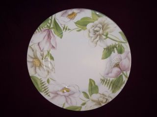 Royal Stafford England Earthenware Set Of 3 Dinner Plates 11 " Flowers Poetry