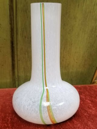 Signed Bertil Vallien For Kosta Boda Rainbow Glass Vase Swedish Art Glass Rs56