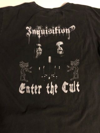 VTG Inquisition Enter The Cult T Shirt Black Metal Emperor Dark Throne Mayhem OG 5