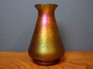 Iridescent Antique Art Nouveau Glass Vase Loetz Kralik