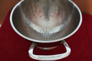L 6329 Princess Heritage Stainless Colander 10 3/8 " D X 14 5/8 " L X 6 5/8 H Only 1