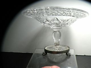 Rare Footed Pairpoint " C1435 " Silver Repousse Cut Compote Candy Dish Art Noveau
