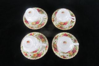 Old Country Roses Royal Albert Footed Tea cup and Saucer set (4) 4