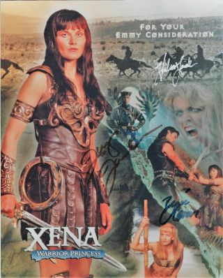 Lucy Lawless And Xena Cast Signed 8x10 Photo Autographed With