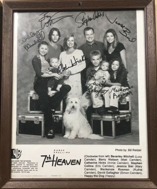Autographed Photo Of The Cast Of 7th Heaven And Letter Of Authenticity