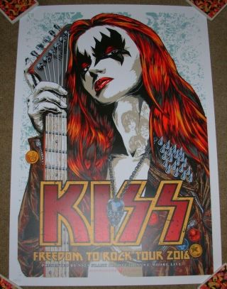 Kiss Art Concert Gig Poster Freedom To Rock 2016 Tour Print Straife01