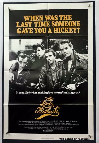 Lords Of Flatbush Movie Poster (fine, ) One Sheet 1974 Fonzie Rocky 4116