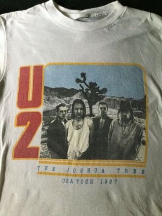 Rare Vintage U2 Joshua Tree Concert T - Shirt Usa Tour 1987
