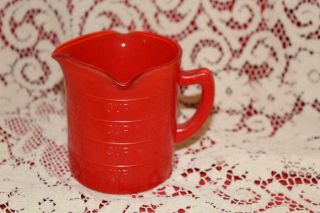 Hazel Atlas 3 Spout Measuring Cup Flashed Red 1 Cup Kgdy 120