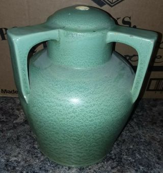 Unknown ? Arts & Crafts Mission Matte Green Pottery Vase Style Lamp Base Rare
