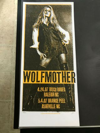 Wolfmother Poster 2007 Asheville/raleigh Print Mafia