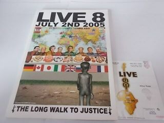 Live 8 Concert Programme And Ticket Hyde Park 2005