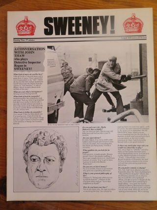 Sweeney 1977 Film Publicity Campaign Book John Thaw Dennis Waterman