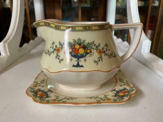 Crown Ducal Ware Gravy Boat With Fixed Saucer - A1476 - England 1930 