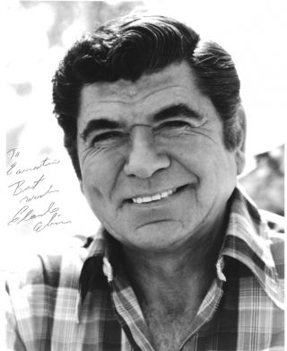Claude Akins,  Autographed,  Black And White Glossy,  8 " X 10 ".