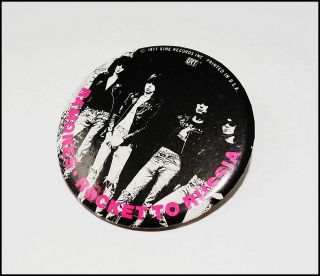 The Ramones 1977 Sire Recods Rocket To Russia Promo Button Pin Badge 3 Inches