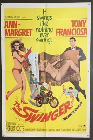 Ann - Margret Tony Franciosa The Swinger 1966 Movie Poster 2280