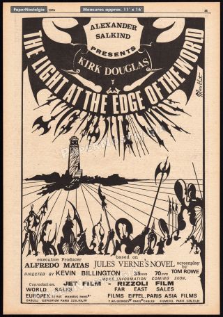 The Light At The Edge Of The World_original 1970 Trade Ad/ Poster_jules Verne