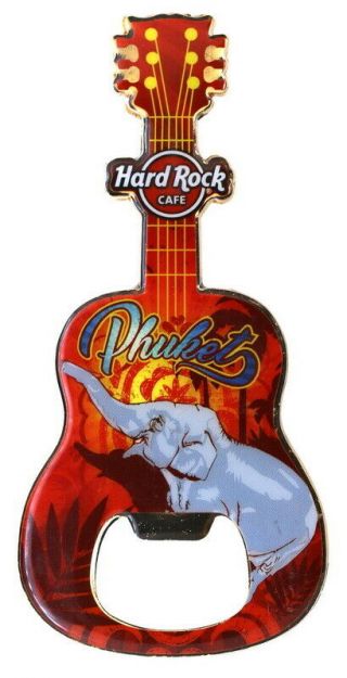 Hard Rock Cafe Phuket Elephant & Sunset Magnet Bottle Opener