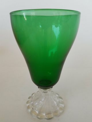 Anchor Hocking Burple (boopie) Green Footed Iced Tea Tumblers Glasses