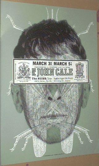 John Cale Huge 1997 Concert Gig Poster Velvet Underground - Eno - Warhol No - Cd/lp
