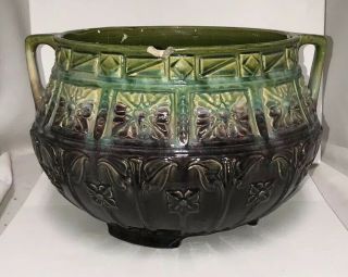 Antique 1900 Roseville Art Pottery BLENDED Majolica 506 14 
