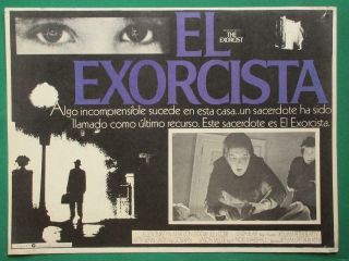 The Exorcist Horror Linda Blair El Exorcista Orig Spanish Mexican Lobby Card 6