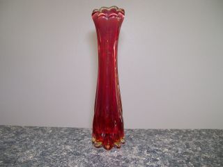 Fostoria Heirloom Red 6 1/4” Tall Bud Vase 1229/757