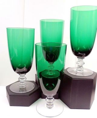 Tiffin Franciscan Killarney Green 4 Piece 6 1/2 " Iced Tea Glasses 1950 - 1966