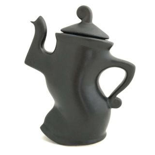 Signed Michael Lambert Studio Pottery Dancing Black Teapot