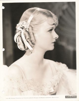 Joan Bennett Vintage 1935 Paramount Fashion Portrait Photo