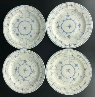 4 Antique Villeroy & Boch Dresden Saxony Blue & White 6.  5 " Plates