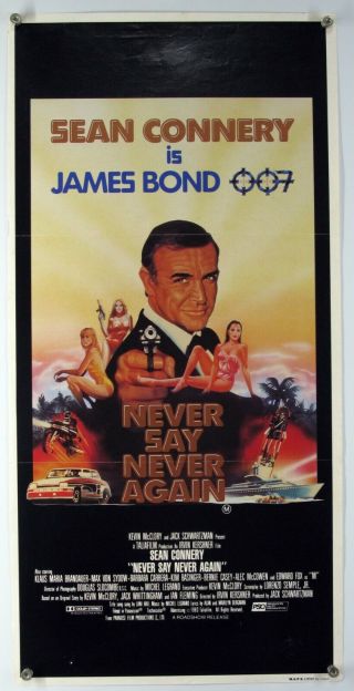 Never Say Never Again Sean Connery Kim Basinger James Bond 007 Aus Daybill 1983