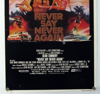 NEVER SAY NEVER AGAIN Sean Connery Kim Basinger JAMES BOND 007 Aus Daybill 1983 3