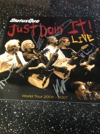 Status Quo Signed World Tour 2006 - 2007 Signed By 5