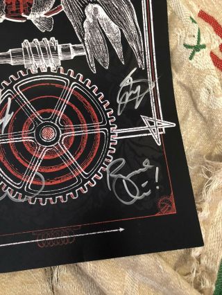 Panic at the Disco authentic signed 2011 US tour poster double sided 2