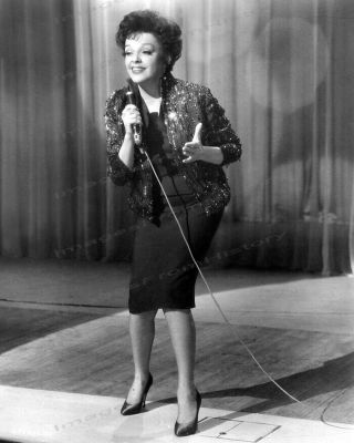 8x10 Print Judy Garland On Stage Performing 1960 