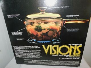 Corning Visions Cookware 1.  5 Quart Double Boiler,  9 inch skillet,  1 pint (n73) p2 7