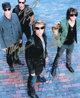 Bon Jovi Band - All Members Hand Signed & Autographed Photo W/coa