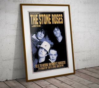 The Stone Roses 1989 Early Concert Poster Three Print Options or Framed Poster 3