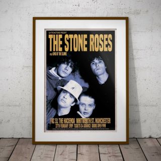 The Stone Roses 1989 Early Concert Poster Three Print Options or Framed Poster 5