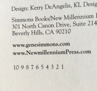 KISS Rock Legend Gene Simmons Signed Autographed Sex Money Kiss 1st Ed. 3